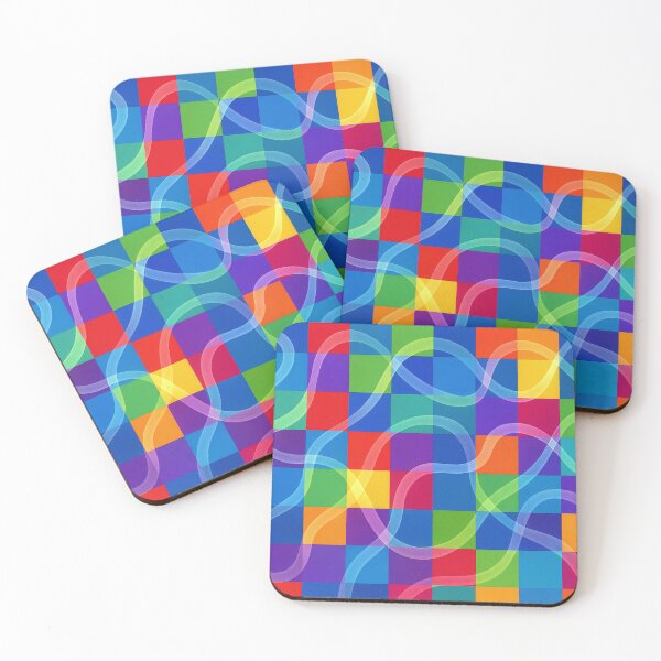 Item preview, Curve play on colored squares designed and sold by Sigtrix.