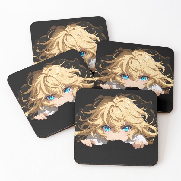 Item preview, Mikaela Hyakuya Seraph Of The End Peeking Blue Eyes Blond Hair Anime designed and sold by TorbenKuhano.