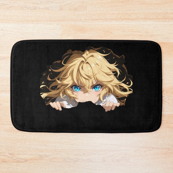Item preview, Mikaela Hyakuya Seraph Of The End Peeking Blue Eyes Blond Hair Anime designed and sold by TorbenKuhano.