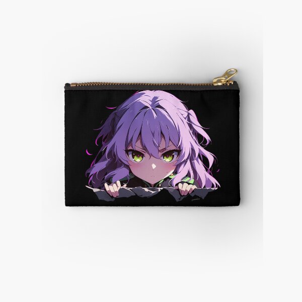 Item preview, Hiiragi Shinoa Seraph Of The End Chibi Peeking Purple Hair Green Eyes Anime designed and sold by TorbenKuhano.