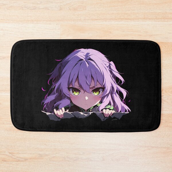 Item preview, Hiiragi Shinoa Seraph Of The End Chibi Peeking Purple Hair Green Eyes Anime designed and sold by TorbenKuhano.