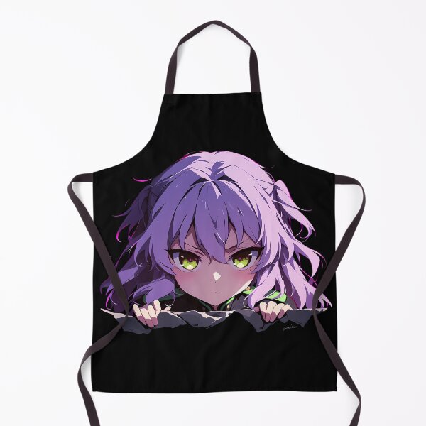 Item preview, Hiiragi Shinoa Seraph Of The End Chibi Peeking Purple Hair Green Eyes Anime designed and sold by TorbenKuhano.