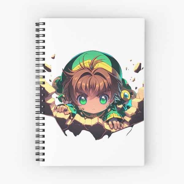 Item preview, Syaoran Li Cardcaptor Sakura Peeking Determined Green Eyes Chibi Anime designed and sold by TorbenKuhano.
