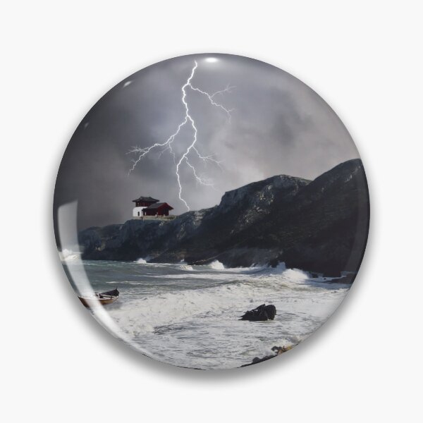 Item preview, Lightning Stormy Sea Photographic Print designed and sold by Mother-Nature65.