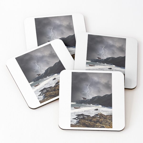 Item preview, Lightning Stormy Sea Photographic Print designed and sold by Mother-Nature65.