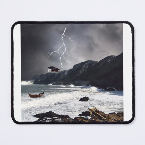 Item preview, Lightning Stormy Sea Photographic Print designed and sold by Mother-Nature65.
