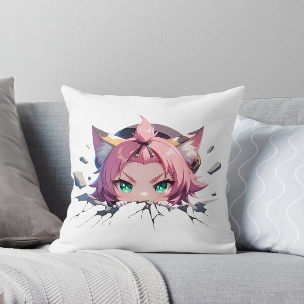 Item preview, Diona Peeking Through Wall Chibi Style From Genshin Impact Game designed and sold by TorbenKuhano.