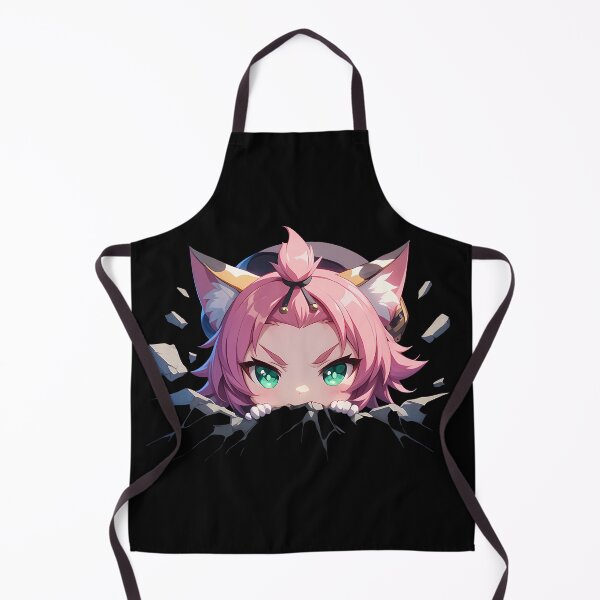 Item preview, Diona Peeking Through Wall Chibi Style From Genshin Impact Game designed and sold by TorbenKuhano.