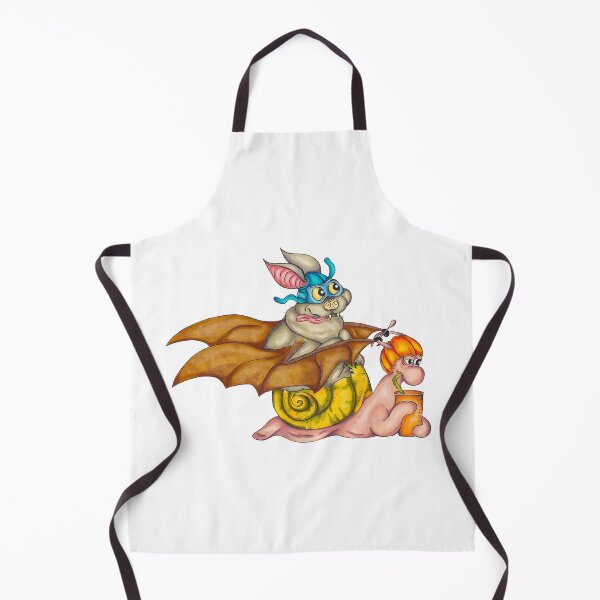 Item preview, Cute bat riding on the shell of a slow-moving snail designed and sold by SchneckeHasiART.