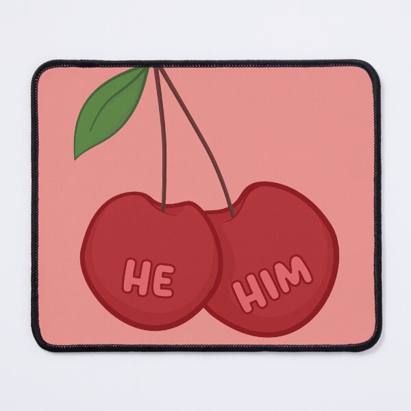 Item preview, Cherries He/Him Pronouns designed and sold by MoonMint.