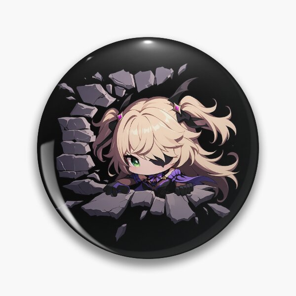 Item preview, Fischl Peeking Through Wall Chibi Style From Genshin Impact Game designed and sold by TorbenKuhano.