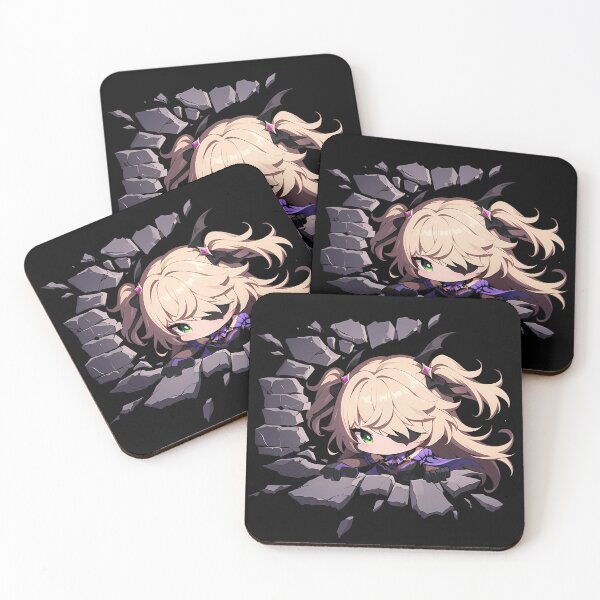 Item preview, Fischl Peeking Through Wall Chibi Style From Genshin Impact Game designed and sold by TorbenKuhano.