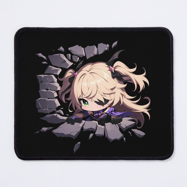 Item preview, Fischl Peeking Through Wall Chibi Style From Genshin Impact Game designed and sold by TorbenKuhano.
