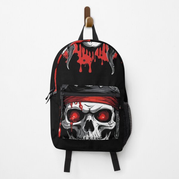 Item preview, Pirate skull with tricorn and blood splatter - Teschio pirata designed and sold by ArtEmotionsImages.