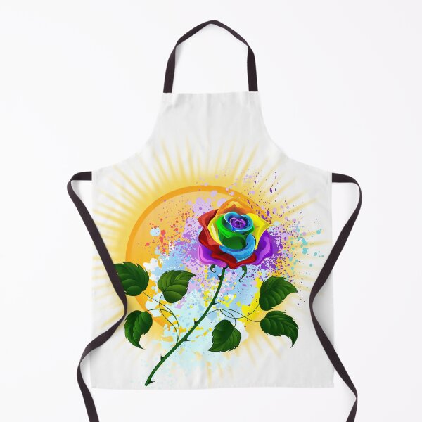 Item preview, Rainbow Rose Illustration – Vibrant Colorful Flower Art With Sunburst & Paint Splash designed and sold by Love3Happy.