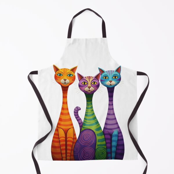 Item preview, Colorful Cats Trio – Modern Pop Art Cat Illustration designed and sold by R-B-Colors.