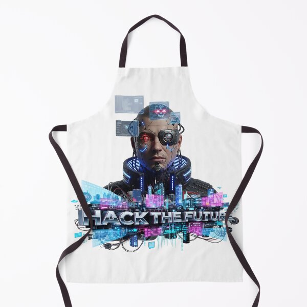 Item preview, Cyberpunk Hacker with Bionic Eye and Neon City designed and sold by newvisionart191.