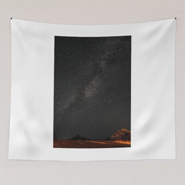Item preview, Black Starry Night Golden Landscape Photographic Print designed and sold by Mother-Nature65.