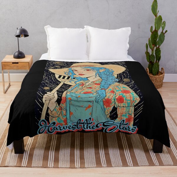 Item preview, Cosmic Harvest Maiden – Starry Farm Girl Anime Art designed and sold by Neer arts.