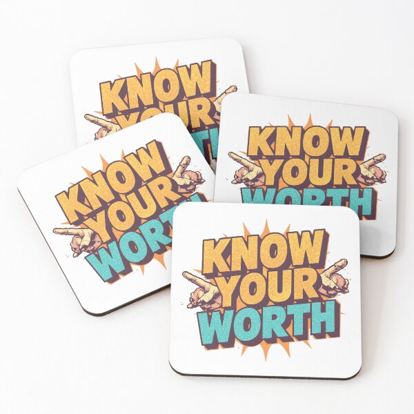 Item preview, Know Your Worth – Bold Retro Typography Motivational Design designed and sold by WeirdSketcher.