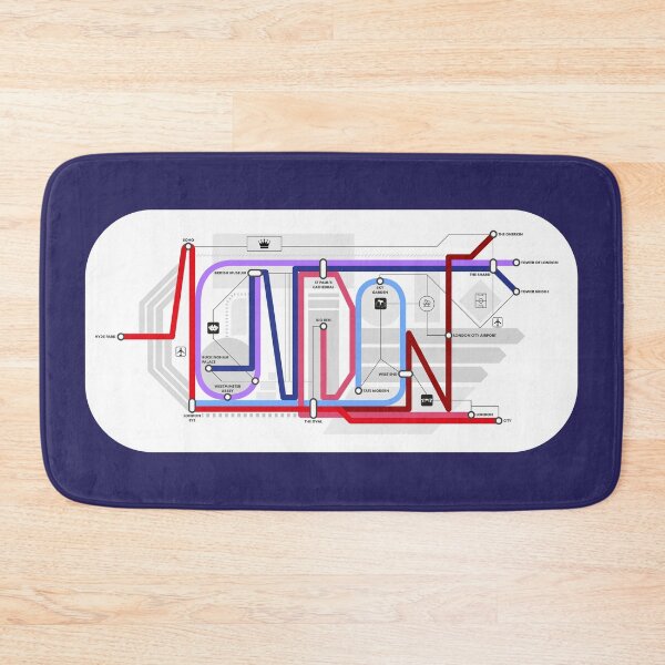 Item preview, London Modern Metro Map – UK Colors Futuristic City Design designed and sold by Mavric Design.