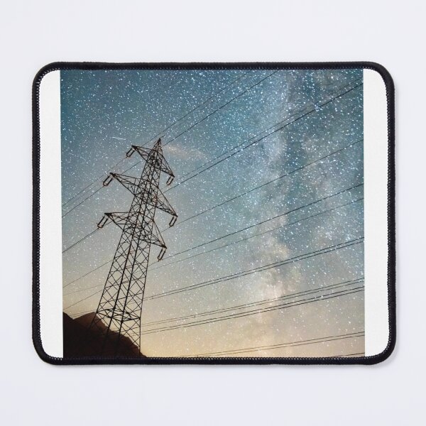 Item preview, Starry Night Sky Pylon Wires Photographic Print designed and sold by Mother-Nature65.