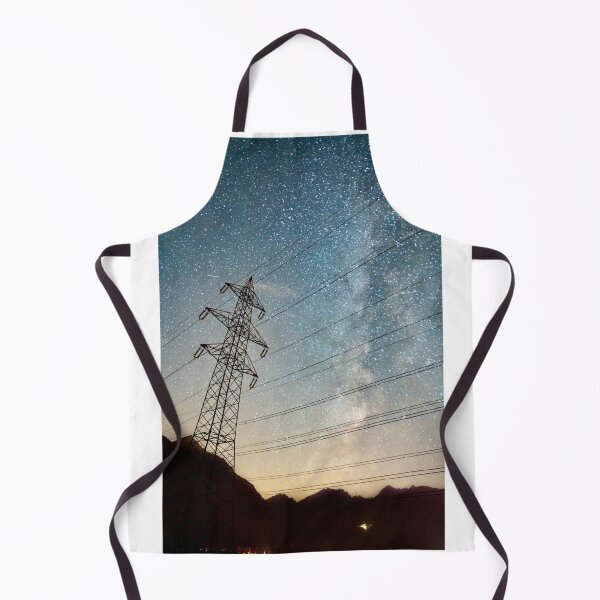 Item preview, Starry Night Sky Pylon Wires Photographic Print designed and sold by Mother-Nature65.