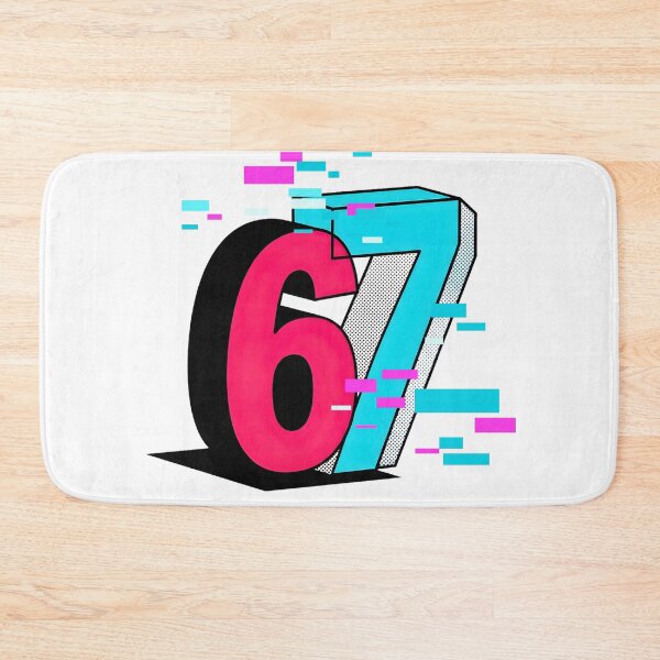 Aperçu de l'œuvre 6 7 Six Seven Glitch Viral Gen Z Phrase créée et vendue par WHITE FLAME PRINTS.