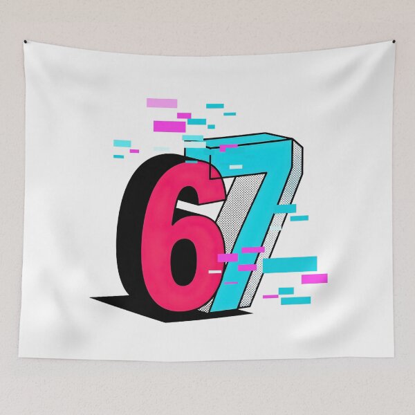 Item preview, 6 7 Six Seven Glitch Viral Gen Z Phrase designed and sold by WHITE FLAME PRINTS.