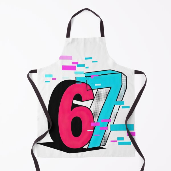 Aperçu de l'œuvre 6 7 Six Seven Glitch Viral Gen Z Phrase créée et vendue par WHITE FLAME PRINTS.