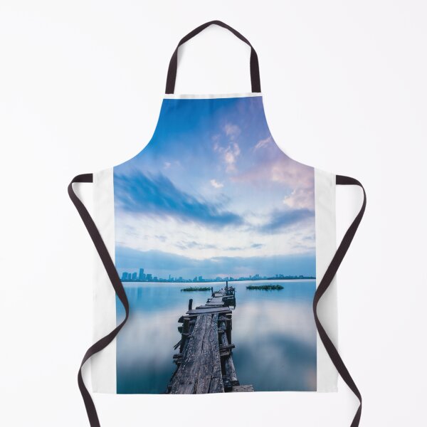 Item preview, Wooden Bridge Into Lake Cloudy Sky Photographic Print designed and sold by Mother-Nature65.