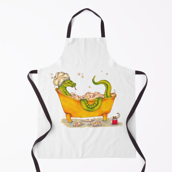 Item preview, A snake relaxing in the bathtub designed and sold by SchneckeHasiART.