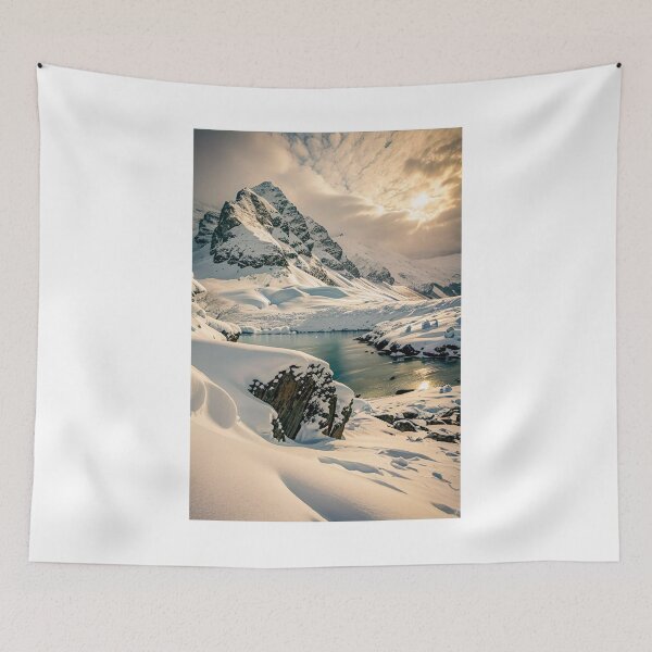 Item preview, Snow Mountains Cloudy Skies Photographic Print designed and sold by Mother-Nature65.