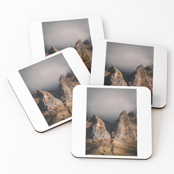 Item preview, Twin Mountain Peaks Grey Sky Photographic Print designed and sold by Mother-Nature65.