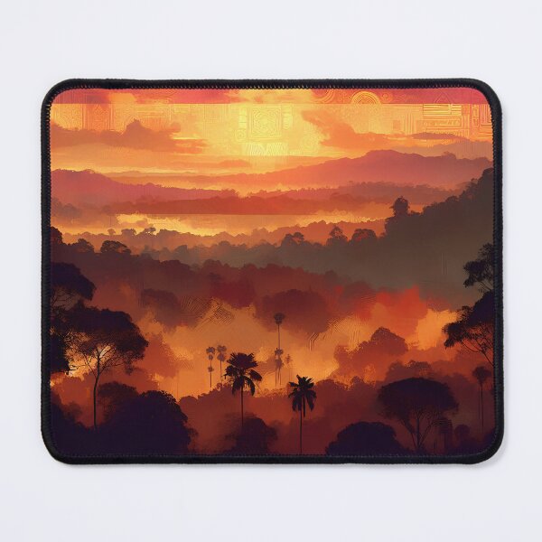 Item preview, Dawn Over the Rainforest | Tropical Sunrise Art designed and sold by Stoneflower-Art.