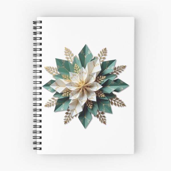 Item preview, Paper Blossom Elegance – Geometric poetry & golden details in a handmade winter decoration designed and sold by FotoworldEdel.