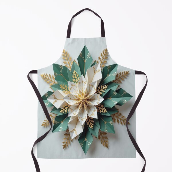 Item preview, Paper Blossom Elegance – Geometric poetry & golden details in a handmade winter decoration designed and sold by FotoworldEdel.