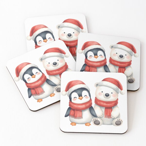 Item preview, Cute Christmas Penguin and Polar Bear designed and sold by naragon4289.