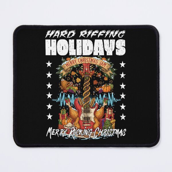 Item preview, HARD RIFFING HOLIDAYS MERRY ROCKING CHRISTMAS musicians Christmas holidays dinner presents and jamming under the Xmas tree designed and sold by Jt41.