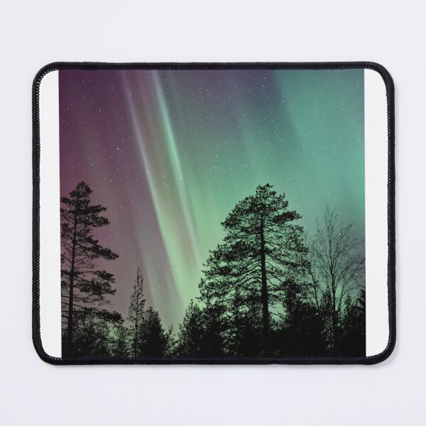 Item preview, Northern Lights Silhouette Trees Photographic Print designed and sold by Mother-Nature65.