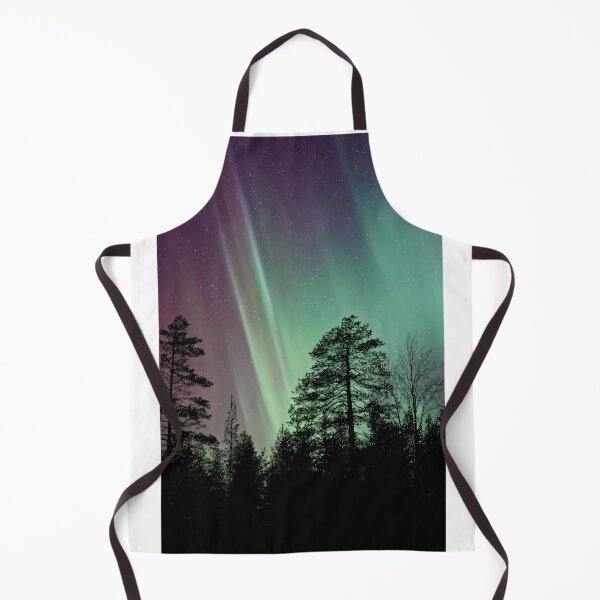 Item preview, Northern Lights Silhouette Trees Photographic Print designed and sold by Mother-Nature65.