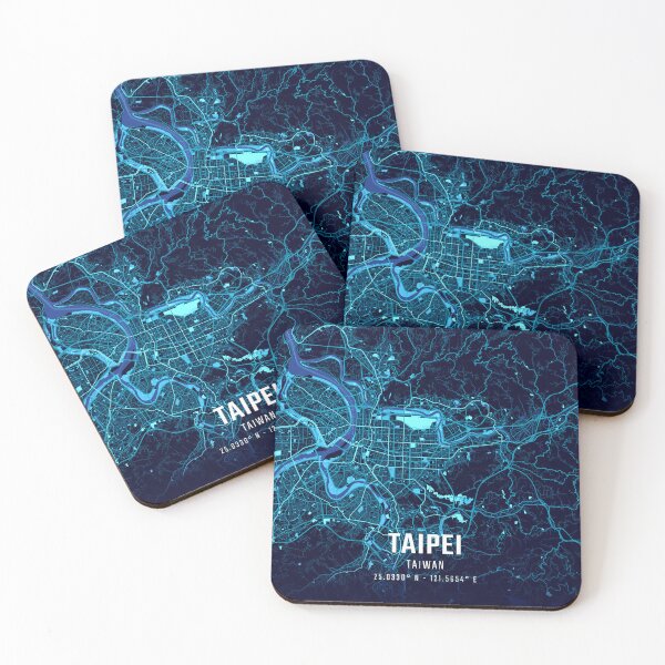 Item preview, Taipei Midnight City Map designed and sold by HomeLivingCo.