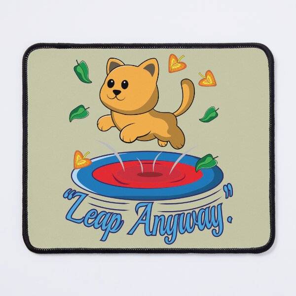 Item preview, Leap of courage / cute cat jumping on a trampoline . designed and sold by Cheerist .