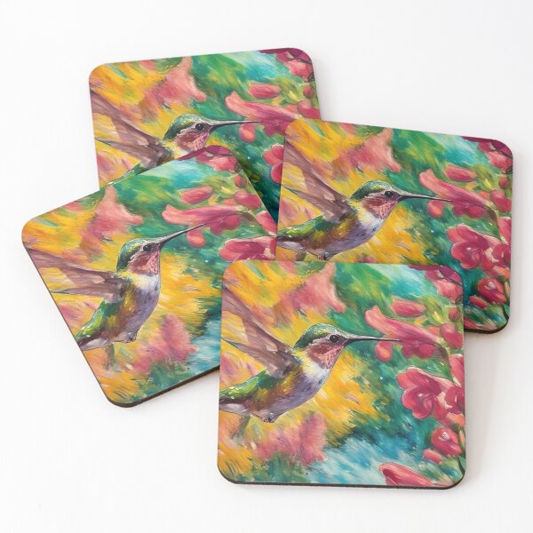Item preview, Hummingbird with Pink Flowers designed and sold by tomorrowsart.