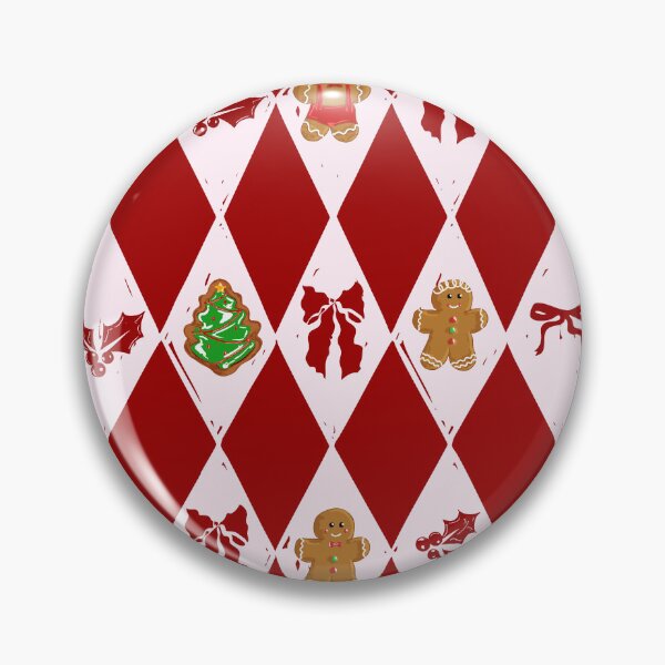 Item preview, Red Harlequin Gingerbreadman Coquette Pattern designed and sold by MaiZephyr.
