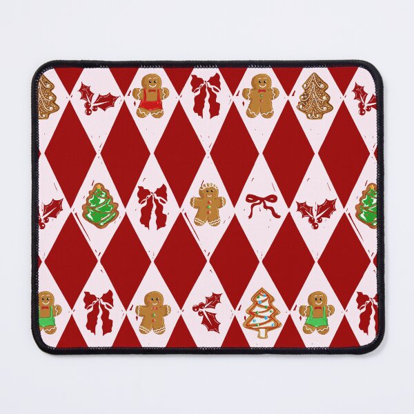 Item preview, Red Harlequin Gingerbreadman Coquette Pattern designed and sold by MaiZephyr.