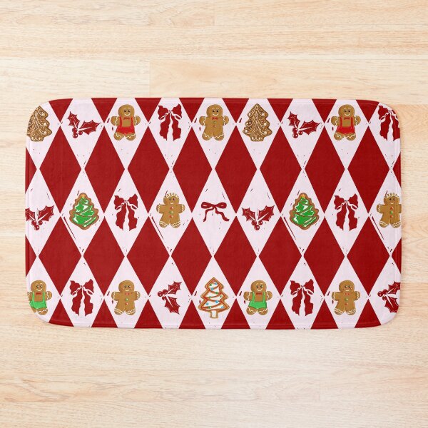Item preview, Red Harlequin Gingerbreadman Coquette Pattern designed and sold by MaiZephyr.