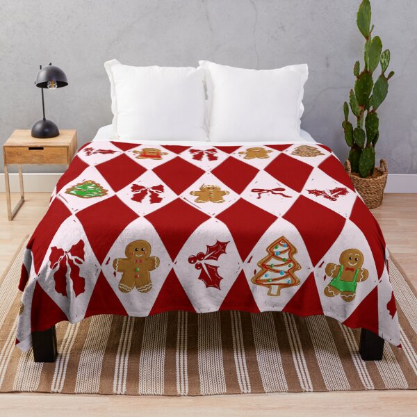 Item preview, Red Harlequin Gingerbreadman Coquette Pattern designed and sold by MaiZephyr.