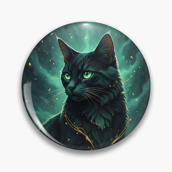 Item preview, Emerald Glow Cat Lilith designed and sold by BlackGoldenCats.