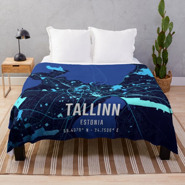 Item preview, Tallinn Midnight City Map designed and sold by HomeLivingCo.
